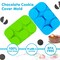 Silicone Oreo Cookie Mold, Walfos Round Cylinder Chocolate Covered Oreos Molds, Food Grade and Non-Stick, Perfect for Cookies, Oreos, Candy, Soap, Cupcake, Pudding, Jello, Set of 4 (Blue/Green)